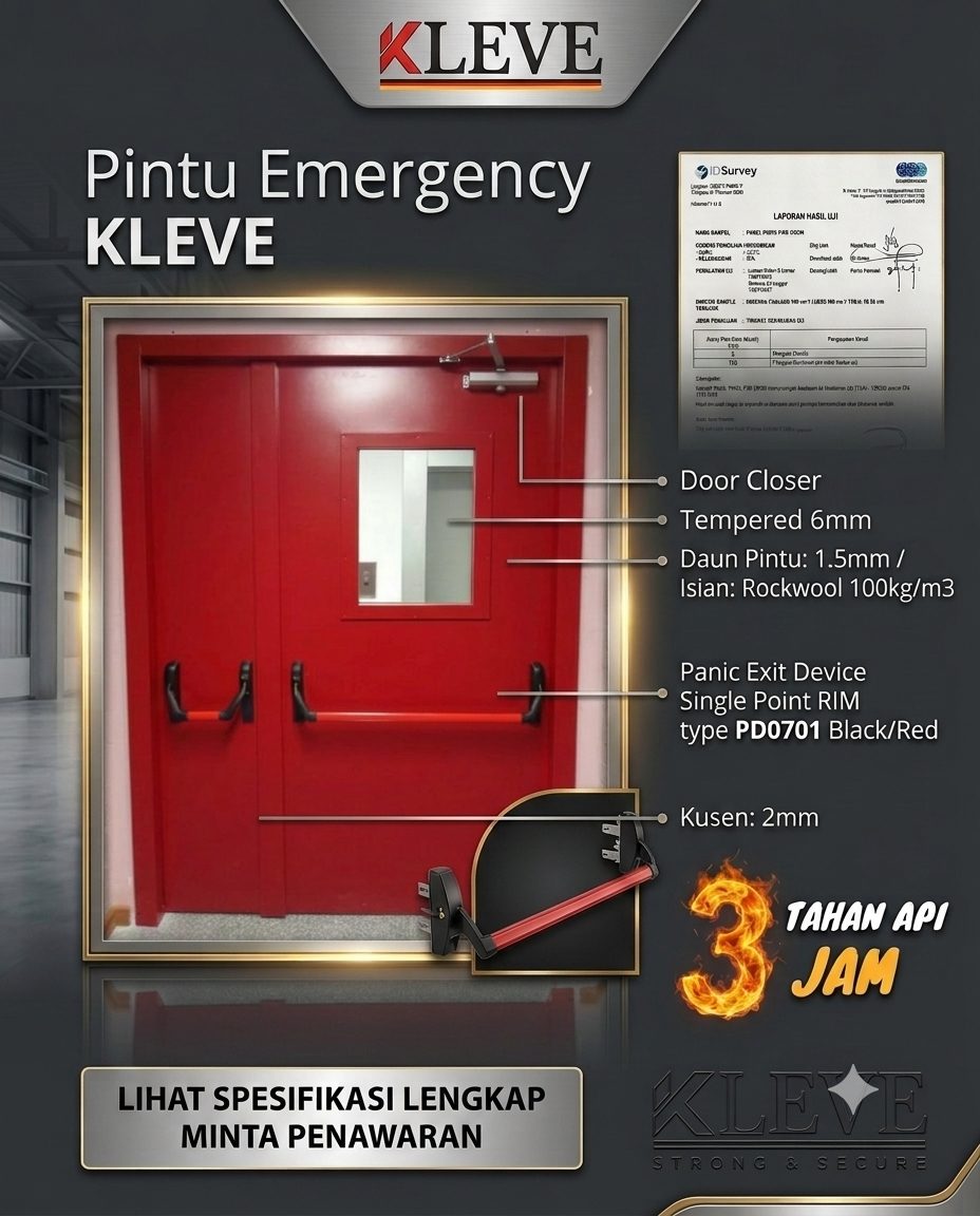 Double Asimetris Fire Door